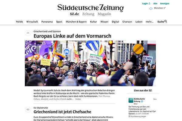 Vorschaubild Prototyp Süddeutsche Zeitung